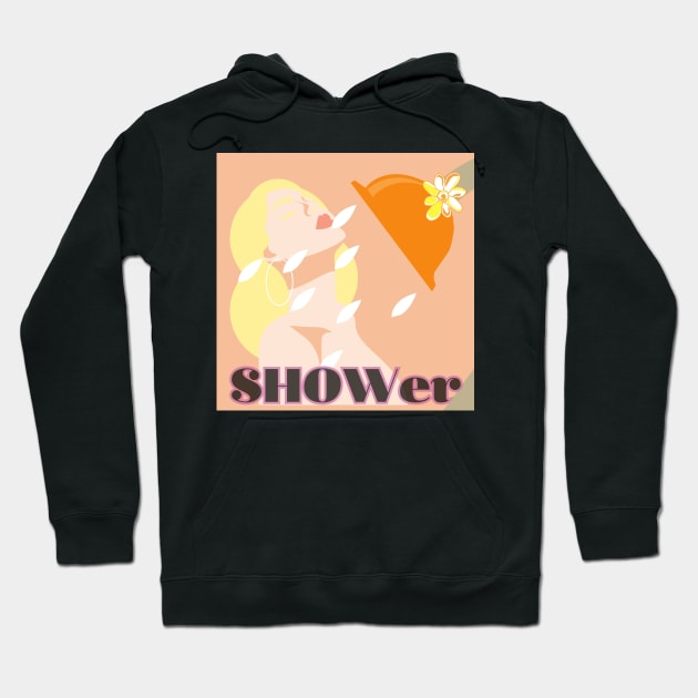 Pop Art Girl in the Shower Hoodie by DAZu